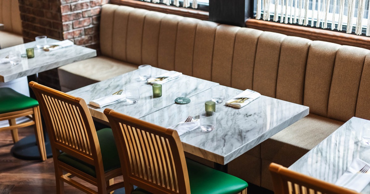 Dining area, banquette seating