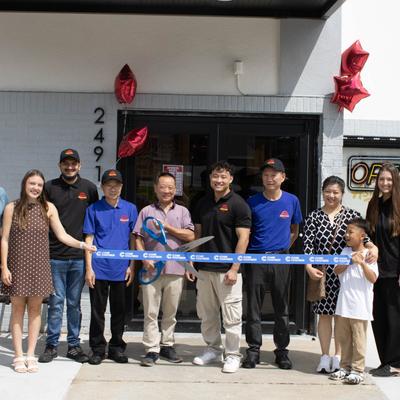 Ribbon cutting ceremony.
