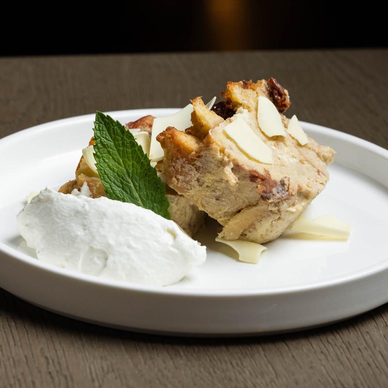 menu item 18 of 18, White Chocolate Bread Pudding