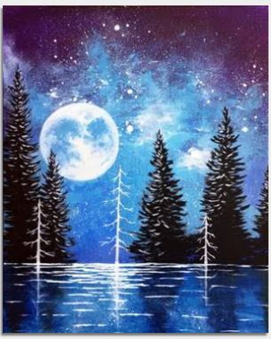 Paint Nite: Moonrise Lake event photo