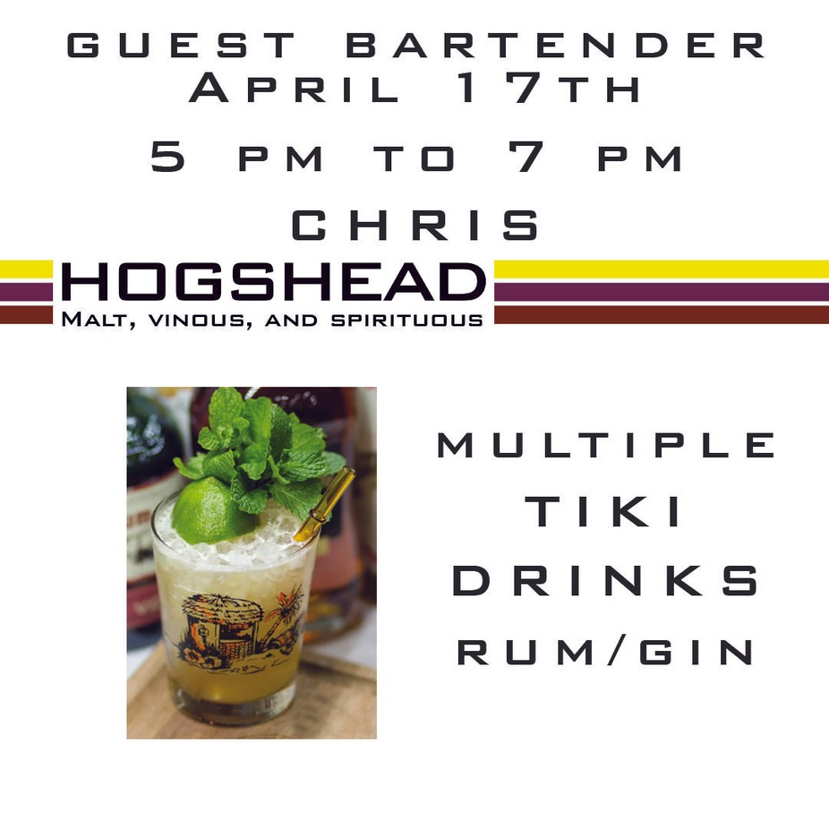 Guest Bartender (CHRIS) TIKI DRINKS event photo