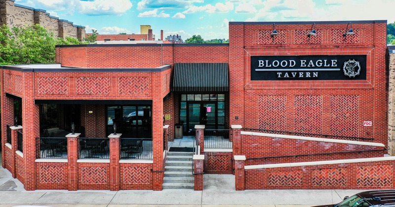 Blood Eagle Tavern brick building, exterior