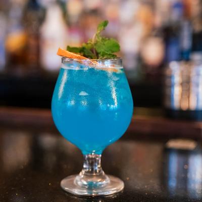 Blue Lagoon cocktail.