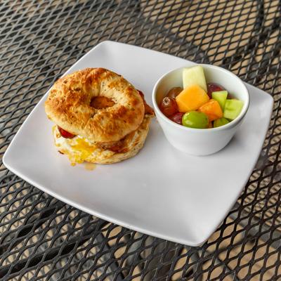 Bee Sting Breakfast Bagel.
