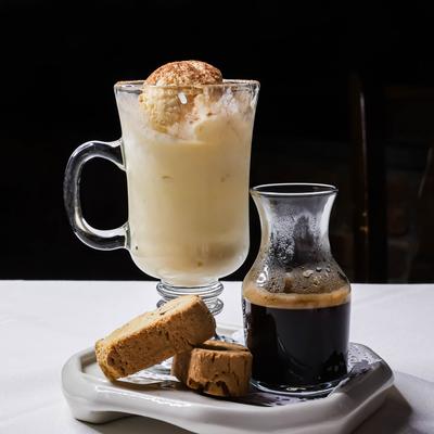 Affogato with ice cream.