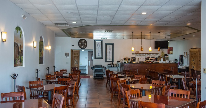 Interior, dining area and bar