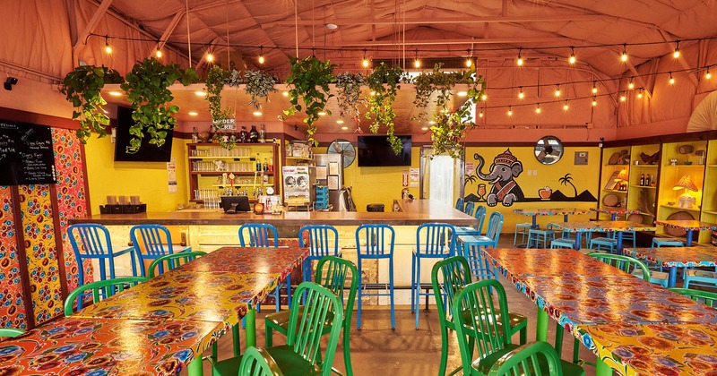 Interior, bar and dining area