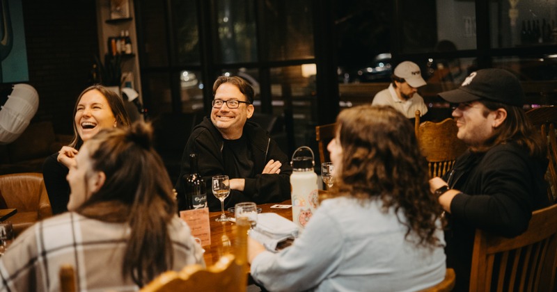 Dining space, large table and chairs