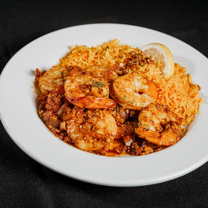 Spicy garlic shrimp photo
