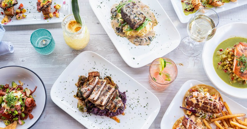 Assorted dishes and drinks on a table