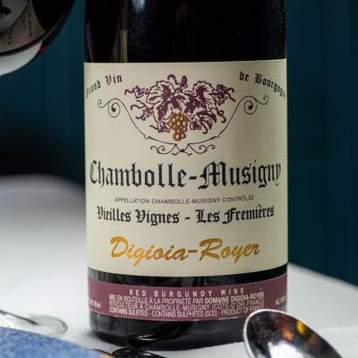 A bottle of red wine.