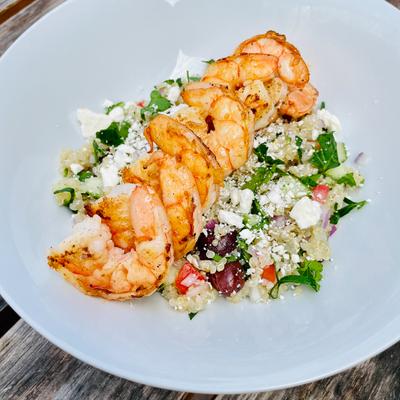 Mediterranean Shrimp Quinoa Salad