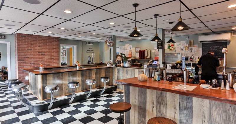 Interior, a bar with bar stools