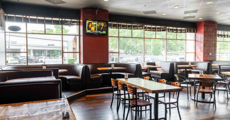Interior, booths by the windows