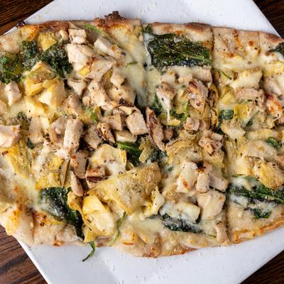 Chicken Artichoke flatbread.