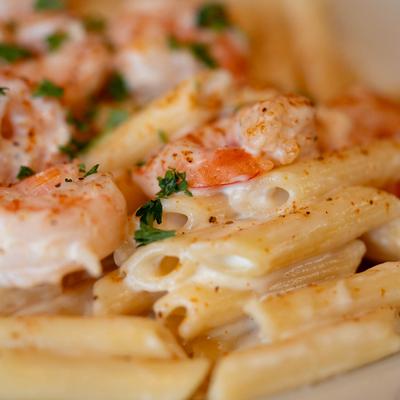Shrimp Alfredo Pasta.
