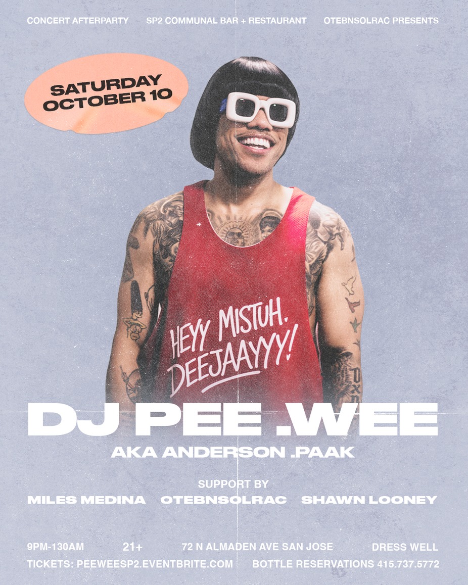 Concert Afterparty with DJ Pee .Wee aka Anderson .Paak event photo