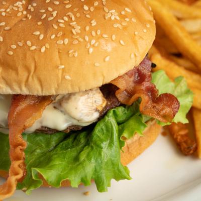 The bacon cheeseburger.
