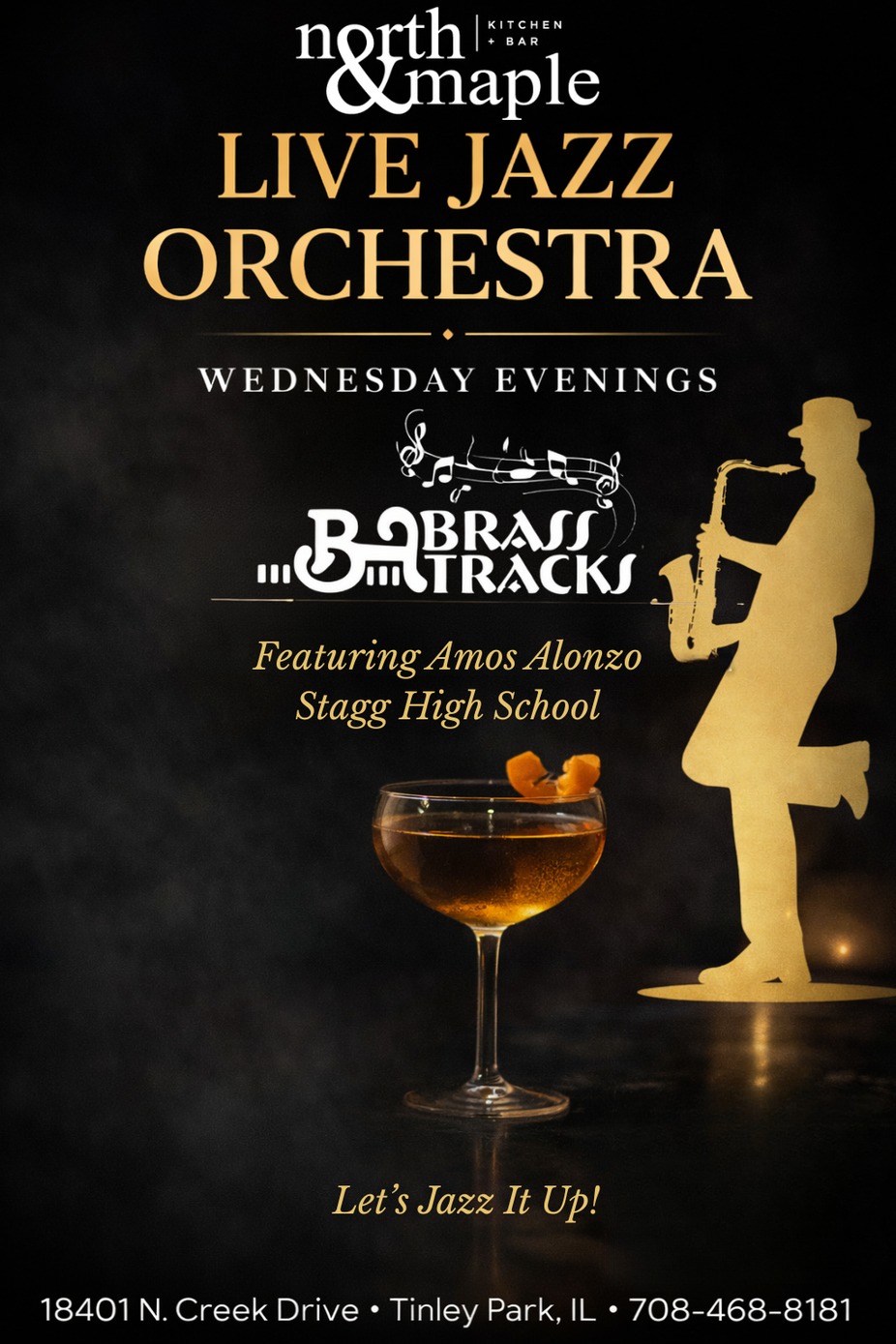 Brass Tracks Jazz Orchestra Featuring Amos Alonzo Stagg H.S event photo