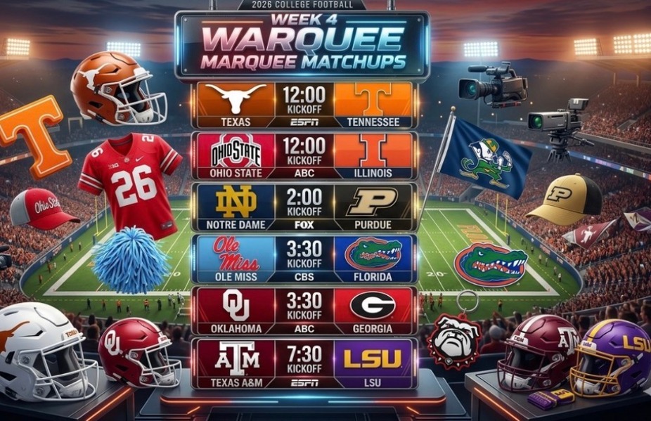 2026 - 27 Week 4 College Football Games event photo