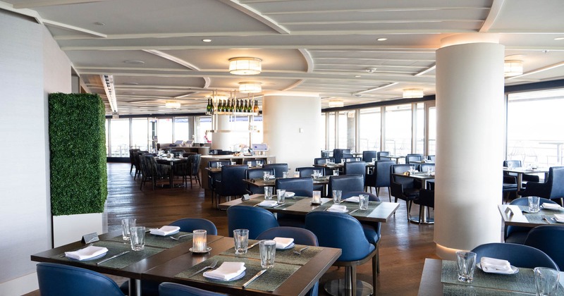 Interior, dining area with tables and chairs