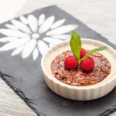 Pistachio Creme Brulee.