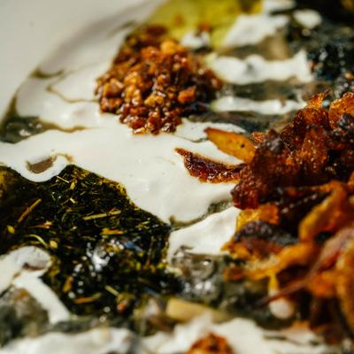 Persian soup, closeup.