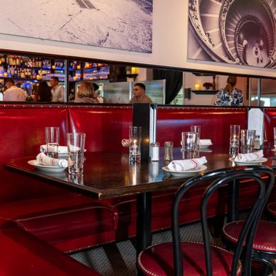 A table set for dining.