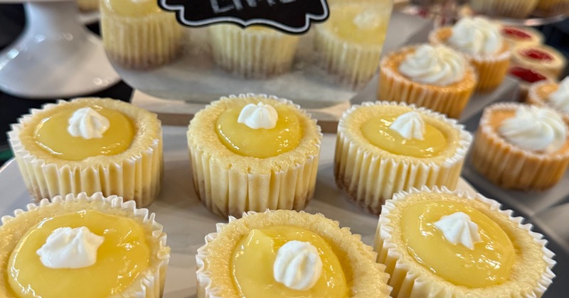Various of cupcakes served on the table