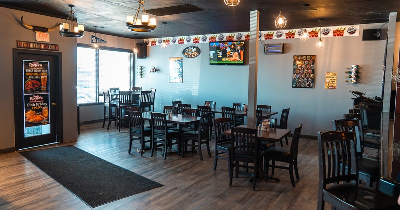 Spacious and cozy interior dining area