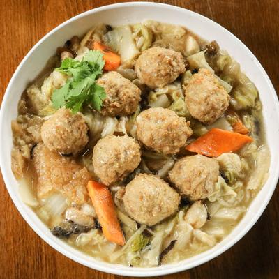 Braised Meatballs, top view.