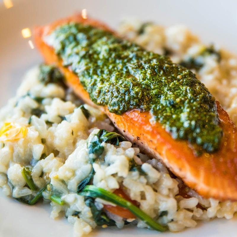 Seared Salmon and Risotto photo