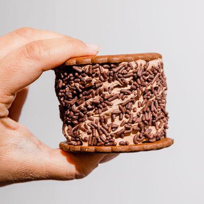 Chocolate ice cream sandwich