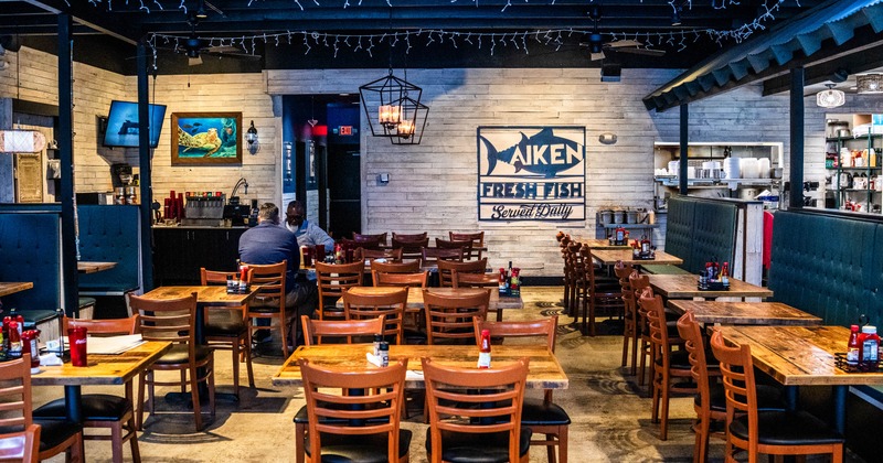 Interior, tables and chairs