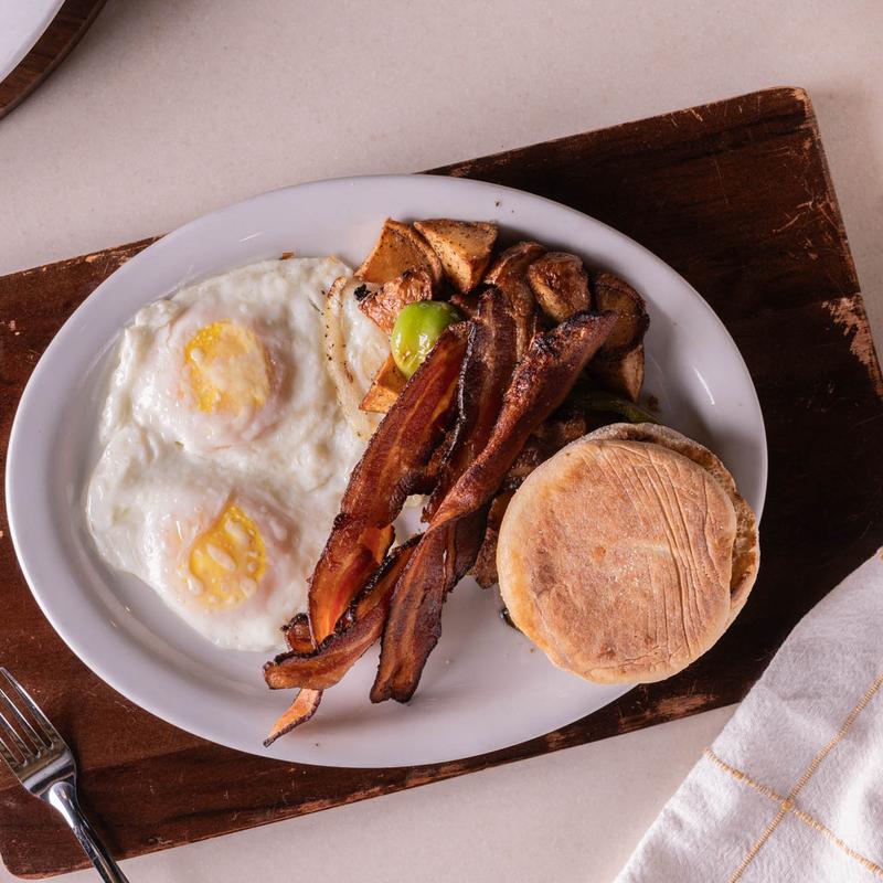 Two Egg Breakfast with Meat photo