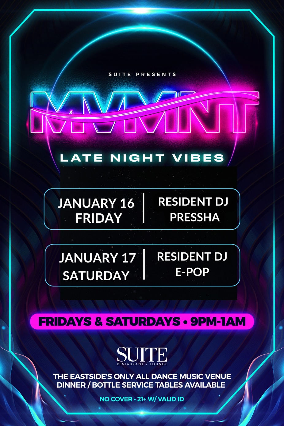 MVMNT ~ DJ's & Dancing at Suite! event photo