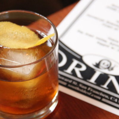 Old Fashioned cocktail.