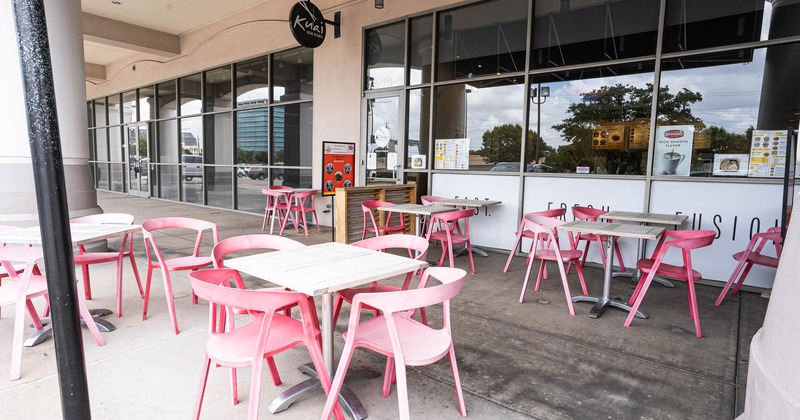 Exterior seating and dining area