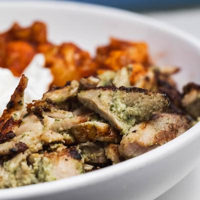 Mixed lamb and beef platter.