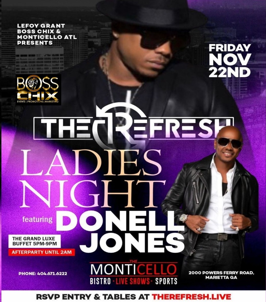 Award Winning Superstar Donell Jones Live at Monticello Nov. 22nd event photo