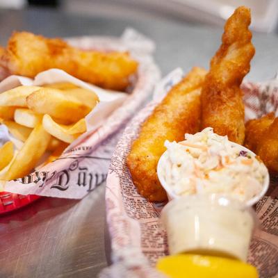 Fried fish servings.