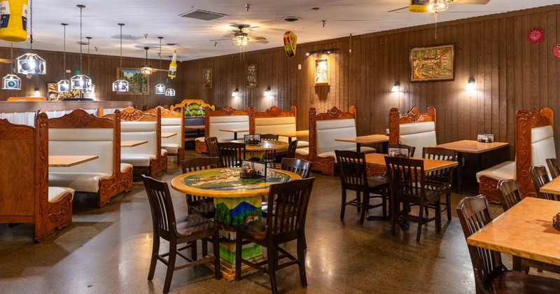 Interior, chairs and tables, restaurant booths