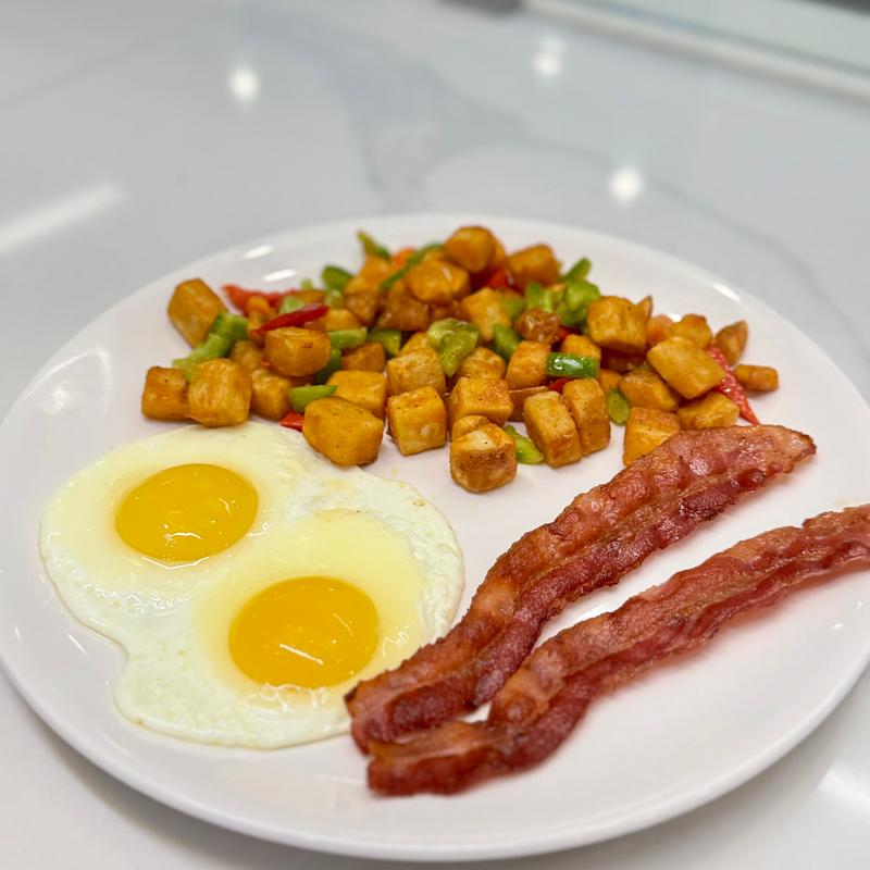 menu item 9 of 30, Bacon Eggs and Potatos