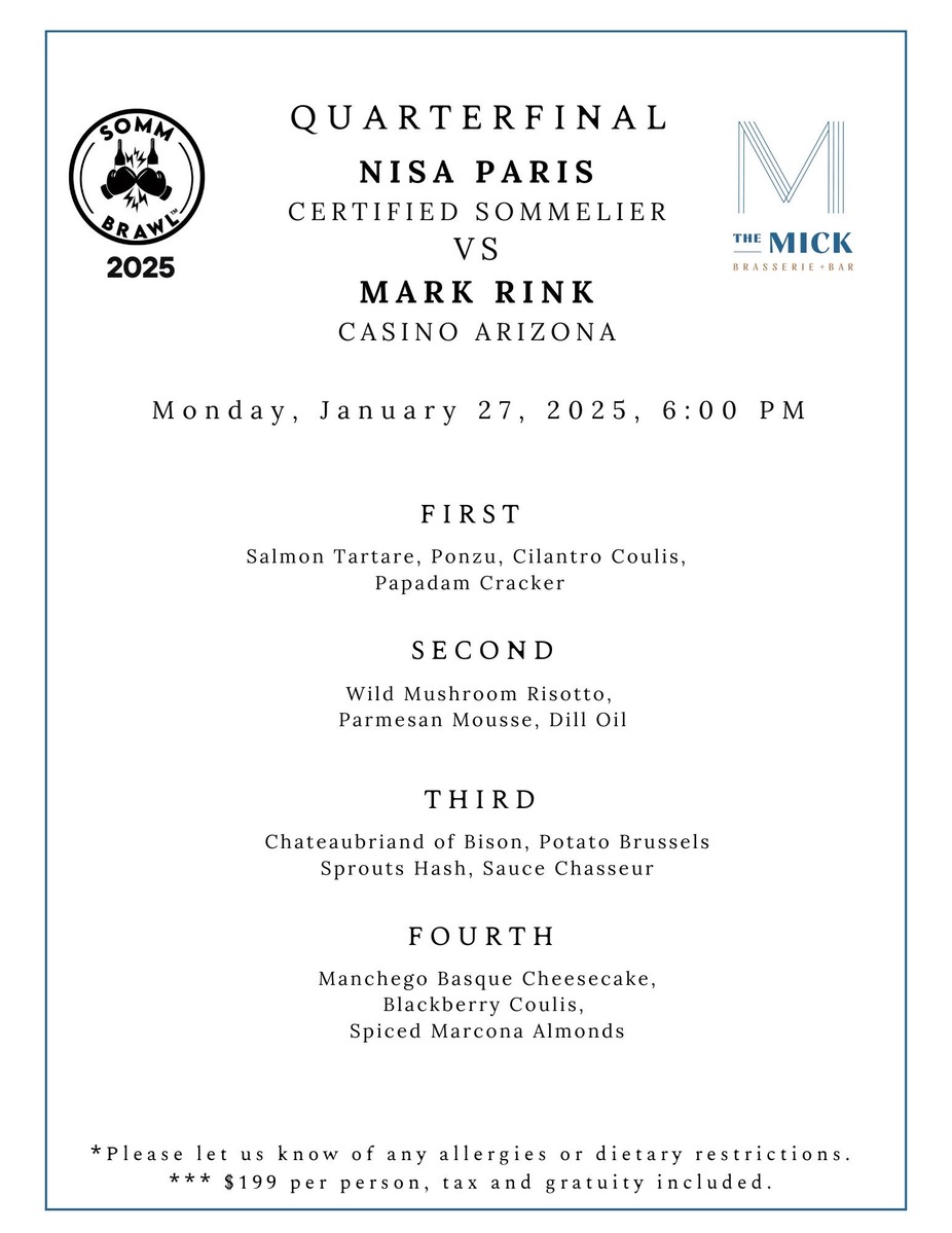 Somm Brawl Nisa Paris vs Mark Rink event photo