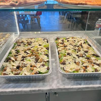 Salad catering trays.