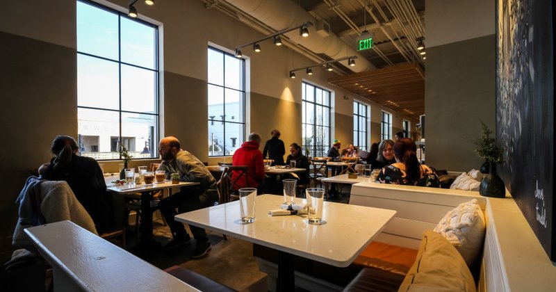 Customers sitting at the tables