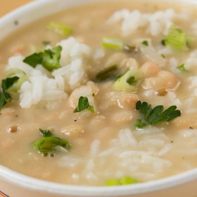 White beans and rice.