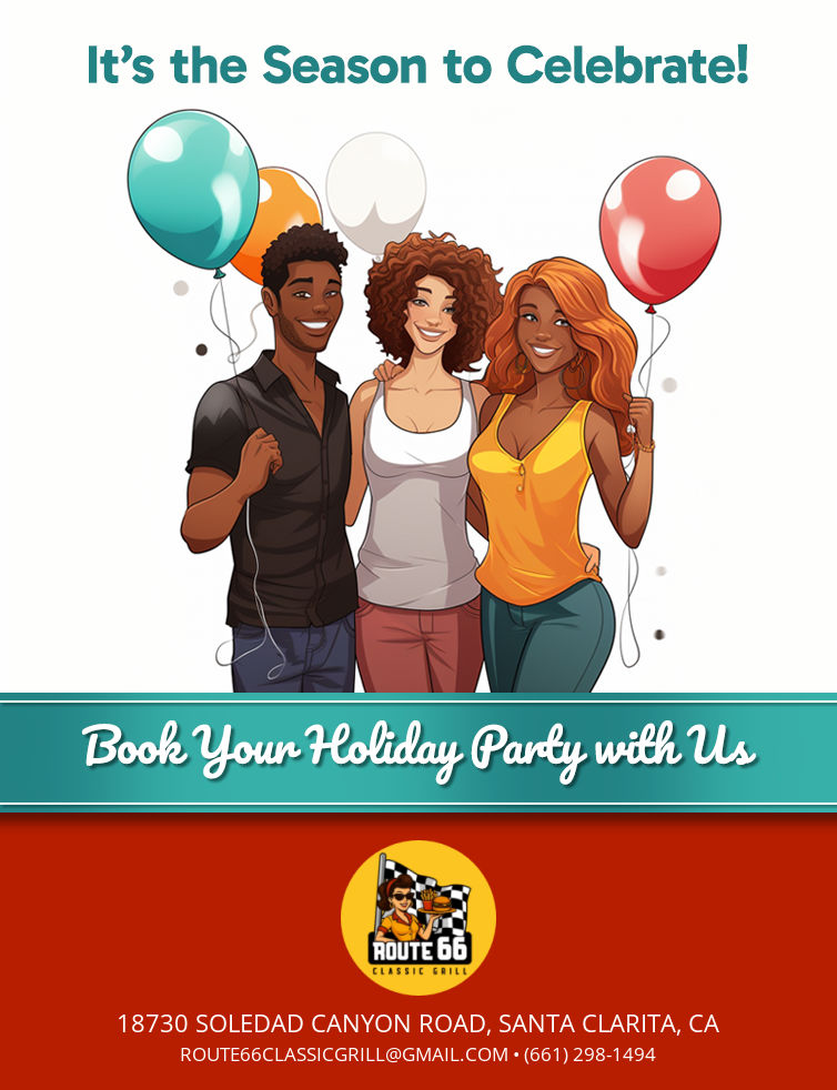 Book your holiday party at Route 66 Classic Grill.