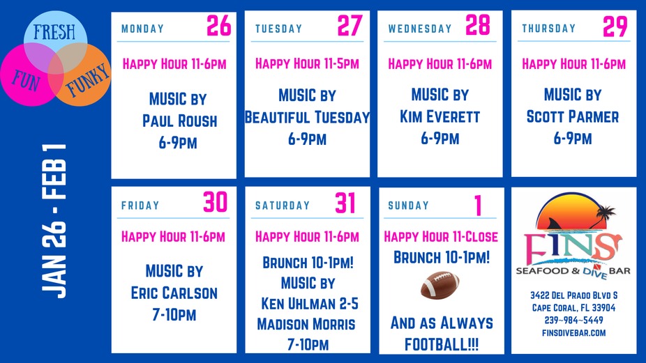 Weekly Event Calendar! event photo