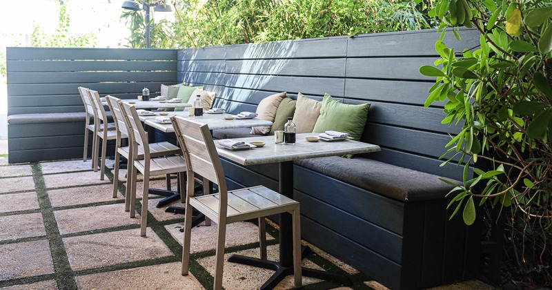 Exterior, seating area